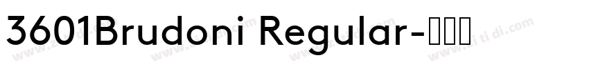 3601Brudoni Regular字体转换